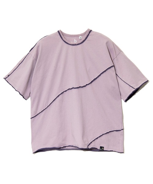 go slow caravan(ゴースローキャラバン)の「USA/C カットオフ 歪み切替 ゆったり TEE(Tシャツ/カットソー・メンズ・アイボリー/ラベンダー・LARGE/MEDIUM)」の7枚目の写真