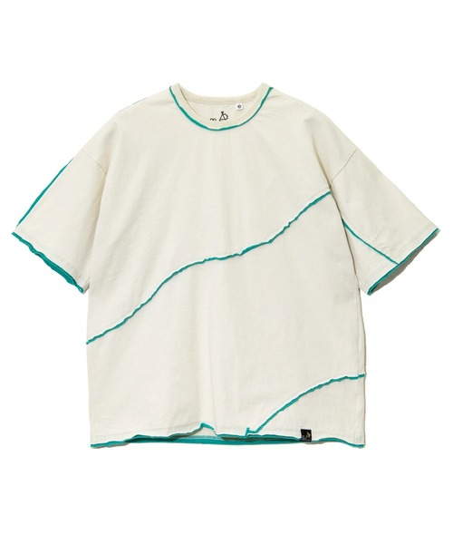 go slow caravan(ゴースローキャラバン)の「USA/C カットオフ 歪み切替 ゆったり TEE(Tシャツ/カットソー・メンズ・アイボリー/ラベンダー・LARGE/MEDIUM)」の13枚目の写真