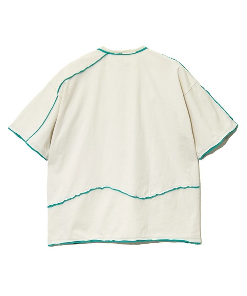 go slow caravan(ゴースローキャラバン)の「USA/C カットオフ 歪み切替 ゆったり TEE(Tシャツ/カットソー・メンズ・アイボリー/ラベンダー・LARGE/MEDIUM)」の14枚目の写真