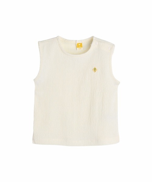 moimoln(モイモルン)の「【SOFT&】ノースリーブTシャツ(Tシャツ/カットソー・キッズ・オレンジ/パープル/アイボリー/カーキ・130cm/90cm/100cm/110cm/120cm)」の2枚目の写真