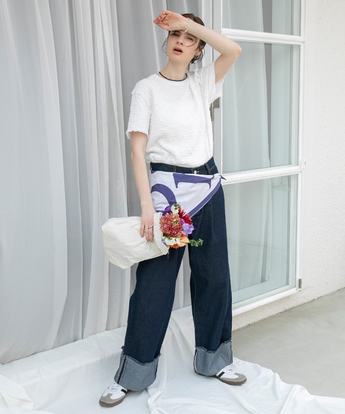 トップス Riro セール】カラー ミニT リブ タイトトップス（Tシャツ/カットソー