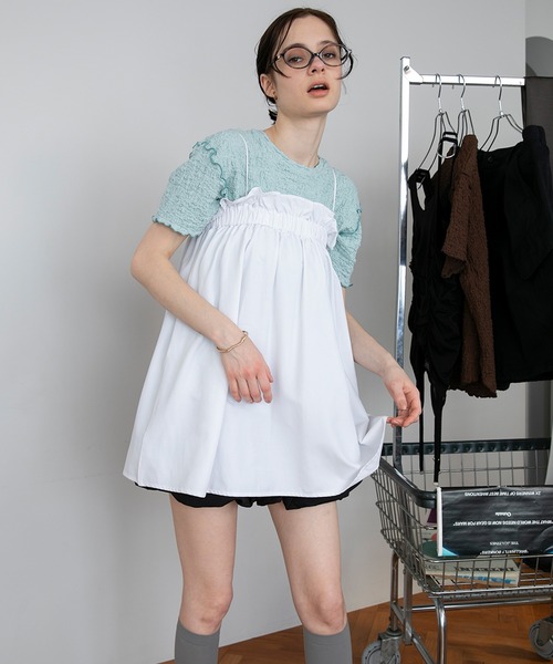 forksy.(フォルクシー)の「【forksy.】エブリデイ シャーリングメロー カットソー(Tシャツ/カットソー・レディース・ブラウン/ライトグリーン/ブラック/ライトブルー/オフホワイト・FREE)」の8枚目の写真