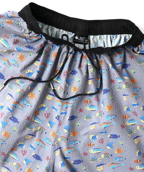 ジムマスター　ULシアサッカーハッピーペイントワイドパンツ  ペグ柄 涼】ULシアサッカーハッピーペイントワイドパンツ | ジム