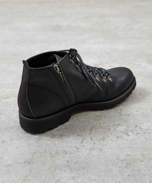 PADRONE（パドローネ）の「PADRONE パドローネ / WP SIDE ZIP TREKKING BOOTS (WATER PROOF LEATHER) ウォータープルーフレザートレッキングブーツ レインブーツ 撥水 防水 ビブラムソール 日本製 / PU7358-1128（ブーツ・メンズ・ダークブラウン/ブラック/ブラウン系その他/ブラック系その他・40/41/42）」の17枚目の写真