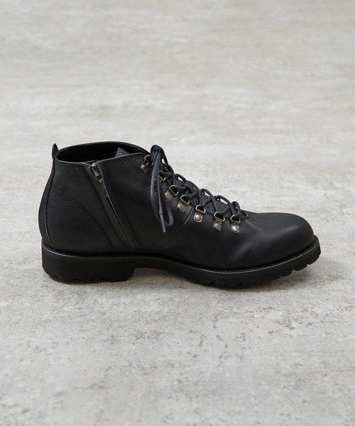 PADRONE（パドローネ）の「PADRONE パドローネ / WP SIDE ZIP TREKKING BOOTS (WATER PROOF LEATHER) ウォータープルーフレザートレッキングブーツ レインブーツ 撥水 防水 ビブラムソール 日本製 / PU7358-1128（ブーツ・メンズ・ダークブラウン/ブラック/ブラウン系その他/ブラック系その他・40/41/42）」の16枚目の写真