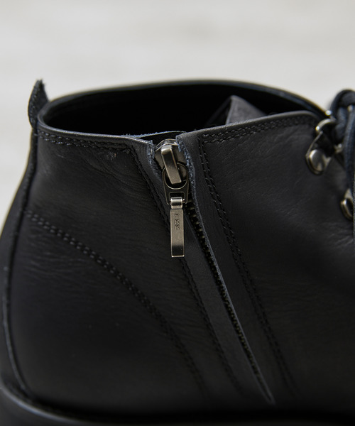 PADRONE（パドローネ）の「PADRONE パドローネ / WP SIDE ZIP TREKKING BOOTS (WATER PROOF LEATHER) ウォータープルーフレザートレッキングブーツ レインブーツ 撥水 防水 ビブラムソール 日本製 / PU7358-1128（ブーツ・メンズ・ダークブラウン/ブラック/ブラウン系その他/ブラック系その他・40/41/42）」の15枚目の写真