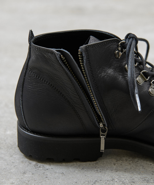 PADRONE（パドローネ）の「PADRONE パドローネ / WP SIDE ZIP TREKKING BOOTS (WATER PROOF LEATHER) ウォータープルーフレザートレッキングブーツ レインブーツ 撥水 防水 ビブラムソール 日本製 / PU7358-1128（ブーツ・メンズ・ダークブラウン/ブラック/ブラウン系その他/ブラック系その他・40/41/42）」の14枚目の写真