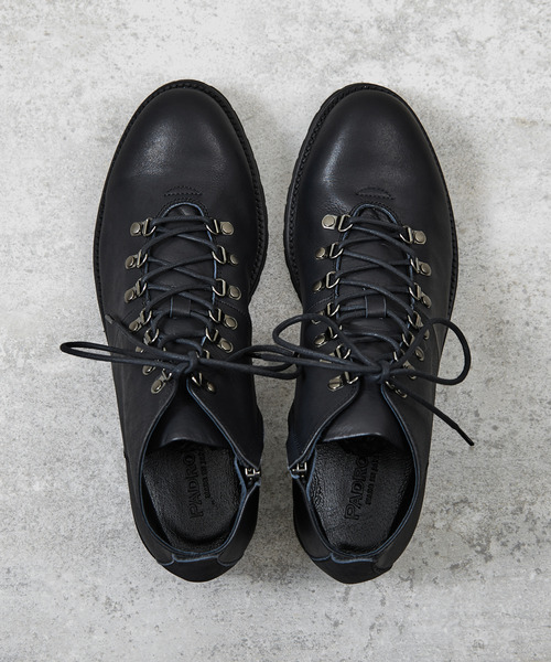 PADRONE（パドローネ）の「PADRONE パドローネ / WP SIDE ZIP TREKKING BOOTS (WATER PROOF LEATHER) ウォータープルーフレザートレッキングブーツ レインブーツ 撥水 防水 ビブラムソール 日本製 / PU7358-1128（ブーツ・メンズ・ダークブラウン/ブラック/ブラウン系その他/ブラック系その他・40/41/42）」の13枚目の写真