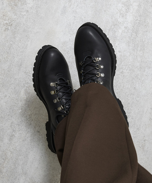 PADRONE（パドローネ）の「PADRONE パドローネ / WP SIDE ZIP TREKKING BOOTS (WATER PROOF LEATHER) ウォータープルーフレザートレッキングブーツ レインブーツ 撥水 防水 ビブラムソール 日本製 / PU7358-1128（ブーツ・メンズ・ダークブラウン/ブラック/ブラウン系その他/ブラック系その他・40/41/42）」の7枚目の写真