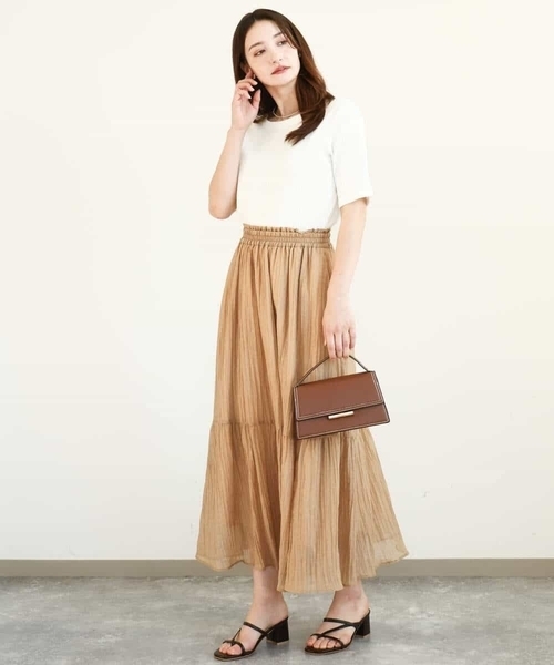 MK MICHEL KLEIN(エムケーミッシェルクラン)の「ワイドテレコリブカットソー/洗える(Tシャツ/カットソー・レディース・ホワイト/ブラック/グレー系その他・38)」の20枚目の写真