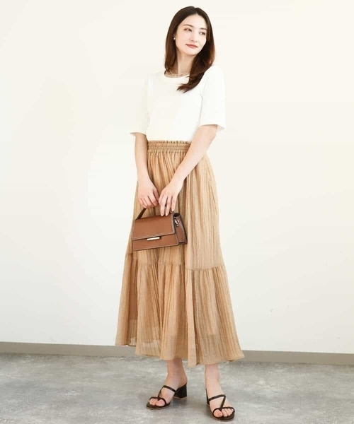 MK MICHEL KLEIN(エムケーミッシェルクラン)の「ワイドテレコリブカットソー/洗える(Tシャツ/カットソー・レディース・ホワイト/ブラック/グレー系その他・38)」の22枚目の写真