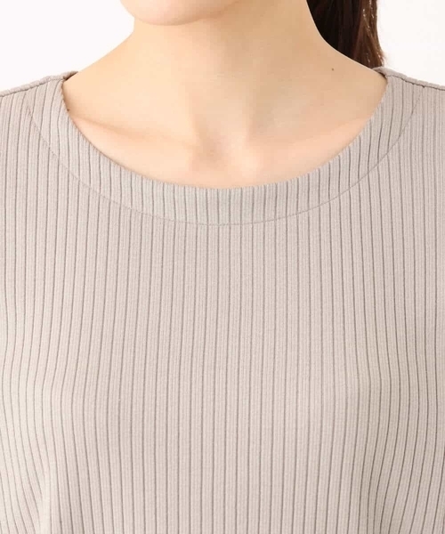 MK MICHEL KLEIN(エムケーミッシェルクラン)の「ワイドテレコリブカットソー/洗える(Tシャツ/カットソー・レディース・ホワイト/ブラック/グレー系その他・38)」の9枚目の写真