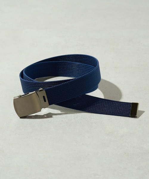 FORECAST（フォーキャスト）の「【FORECAST】シルバーバックル ナイロン ガチャベルト RB 32MM 041（ベルト・メンズ・ブラック/ネイビー・M）」の2枚目の写真