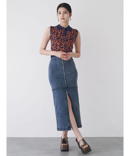 MURUA(ムルーア)の「マルチウェイZIPデニムスカート(デニムスカート・レディース・ブラック/ブルー/インディゴブルー・1/2)」の21枚目の写真