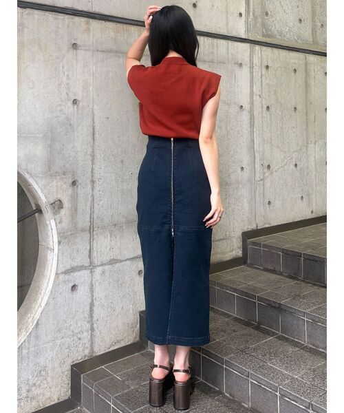 MURUA(ムルーア)の「マルチウェイZIPデニムスカート(デニムスカート・レディース・ブラック/ブルー/インディゴブルー・1/2)」の7枚目の写真