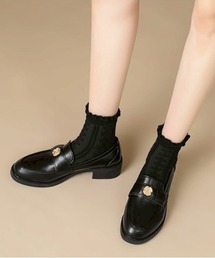 Anne ON&OFF大活躍♪ ゴールド ロゴチャーム ローファー ローファー チャーム」に該当するシューズファッション通販
