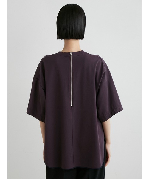 MIESROHE（ミースロエ）の「ｻﾃﾝ切り替えｶｯﾄｿｰﾄｯﾌﾟｽ（Tシャツ/カットソー・レディース・ブラック/ホワイト/ワインレッド・FREE）」の15枚目の写真