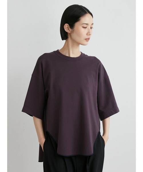 MIESROHE（ミースロエ）の「ｻﾃﾝ切り替えｶｯﾄｿｰﾄｯﾌﾟｽ（Tシャツ/カットソー・レディース・ブラック/ホワイト/ワインレッド・FREE）」の17枚目の写真