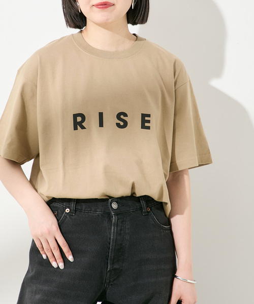 レア大人ロゴT POET MEETS DUBWISE 半袖 ベージュ 綿100％ セール】POET MEETS DUBWISE RISE：Tシャツ（Tシャツ/カットソー