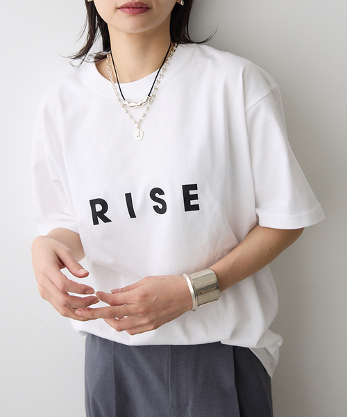 journal standard L'essage(ジャーナルスタンダードレサージュ)の「POET MEETS DUBWISE RISE:Tシャツ(Tシャツ/カットソー・レディース・ブラック系その他/ホワイト/ベージュ・FREE)」の2枚目の写真