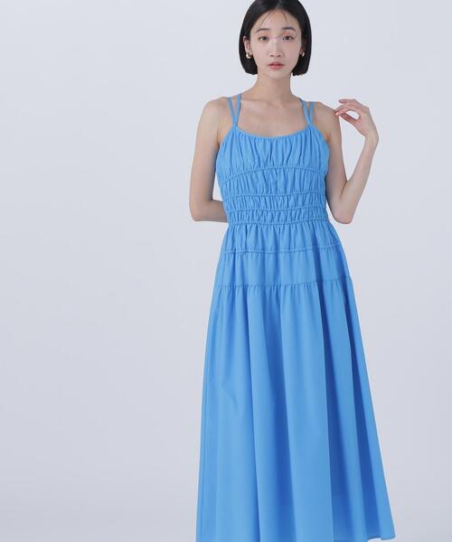 NATURAL BEAUTY BASIC(ナチュラルビューティーベーシック)の「◇【BLANC】シャーリングフレアキャミワンピース(ワンピース・レディース・ダークブルー/ブラック・MEDIUM/P/S)」の9枚目の写真
