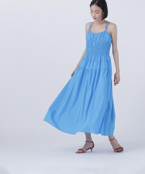 NATURAL BEAUTY BASIC(ナチュラルビューティーベーシック)の「◇【BLANC】シャーリングフレアキャミワンピース(ワンピース・レディース・ダークブルー/ブラック・MEDIUM/P/S)」の11枚目の写真