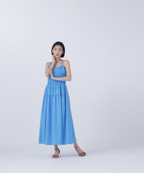 NATURAL BEAUTY BASIC(ナチュラルビューティーベーシック)の「◇【BLANC】シャーリングフレアキャミワンピース(ワンピース・レディース・ダークブルー/ブラック・MEDIUM/P/S)」の14枚目の写真
