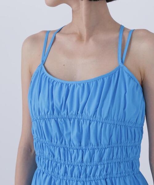 NATURAL BEAUTY BASIC(ナチュラルビューティーベーシック)の「◇【BLANC】シャーリングフレアキャミワンピース(ワンピース・レディース・ダークブルー/ブラック・MEDIUM/P/S)」の17枚目の写真