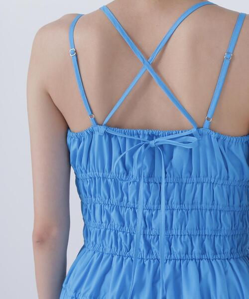 NATURAL BEAUTY BASIC(ナチュラルビューティーベーシック)の「◇【BLANC】シャーリングフレアキャミワンピース(ワンピース・レディース・ダークブルー/ブラック・MEDIUM/P/S)」の19枚目の写真