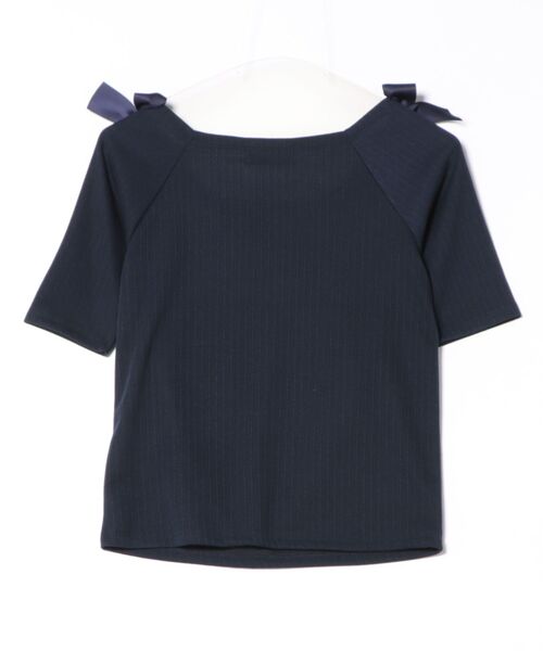 le reve vaniller（ル レーヴ ヴァニレ）の「リボン デザイン カットソー le reve vaniller（Tシャツ/カットソー・レディース・ピンクベージュ/アイボリー/ネイビー・M）」の9枚目の写真