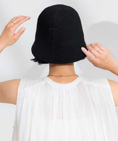 FREAK'S STORE（フリークスストア）の「コットンサーモハット（ハット・レディース・ブラック/キャメル・ONE SIZE）」の8枚目の写真