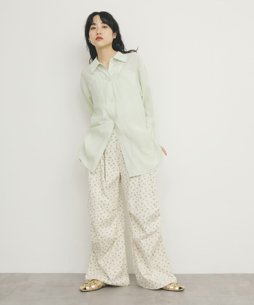 KBF（ケイビーエフ）の「シアーロングシャツ（シャツ/ブラウス・レディース・ブラウン/アイボリー/グリーン系その他・ONE）」の8枚目の写真