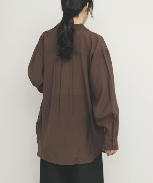 KBF（ケイビーエフ）の「シアーロングシャツ（シャツ/ブラウス・レディース・ブラウン/アイボリー/グリーン系その他・ONE）」の17枚目の写真