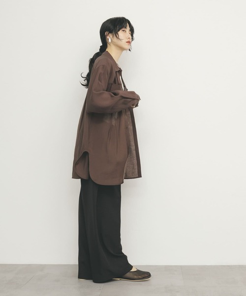 KBF（ケイビーエフ）の「シアーロングシャツ（シャツ/ブラウス・レディース・ブラウン/アイボリー/グリーン系その他・ONE）」の19枚目の写真