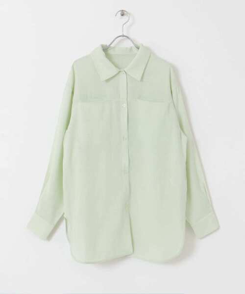 KBF（ケイビーエフ）の「シアーロングシャツ（シャツ/ブラウス・レディース・ブラウン/アイボリー/グリーン系その他・ONE）」の22枚目の写真