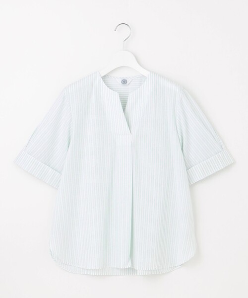 J.PRESS Ladies(J.プレス レディス)の「【洗える】BEZ 空羽ストライプ クルーネック ブラウス(シャツ/ブラウス・レディース・ネイビー系1/ピーコックグリーン系1/ホワイト系1/ピンク系1・XS)」の15枚目の写真