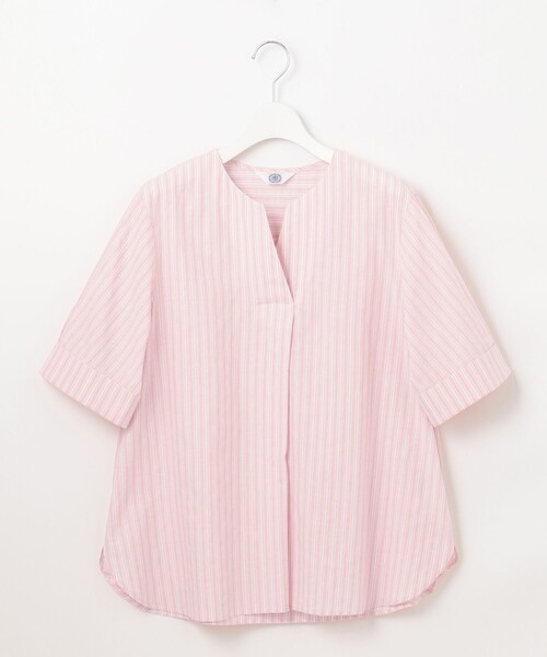 J.PRESS Ladies(J.プレス レディス)の「【洗える】BEZ 空羽ストライプ クルーネック ブラウス(シャツ/ブラウス・レディース・ネイビー系1/ピーコックグリーン系1/ホワイト系1/ピンク系1・XS)」の16枚目の写真