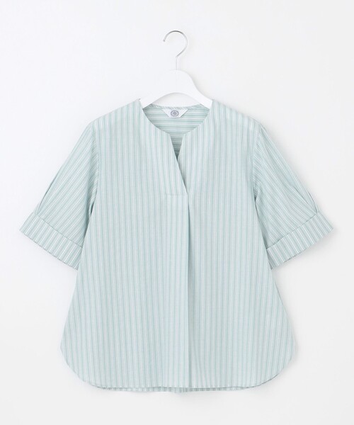 J.PRESS Ladies(J.プレス レディス)の「【洗える】BEZ 空羽ストライプ クルーネック ブラウス(シャツ/ブラウス・レディース・ネイビー系1/ピーコックグリーン系1/ホワイト系1/ピンク系1・XS)」の18枚目の写真