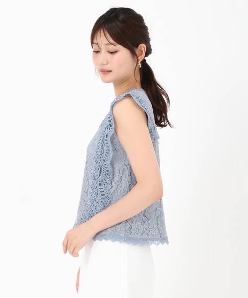 MISCH MASCH（ミッシュマッシュ）の「総レースブラウス（シャツ/ブラウス・レディース・ブルー/ブラック/ホワイト・ﾌﾘ-）」の20枚目の写真
