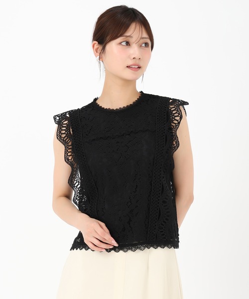 MISCH MASCH（ミッシュマッシュ）の「総レースブラウス（シャツ/ブラウス・レディース・ブルー/ブラック/ホワイト・ﾌﾘ-）」の18枚目の写真