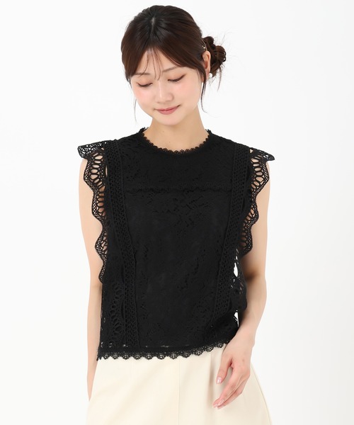 MISCH MASCH（ミッシュマッシュ）の「総レースブラウス（シャツ/ブラウス・レディース・ブルー/ブラック/ホワイト・ﾌﾘ-）」の19枚目の写真