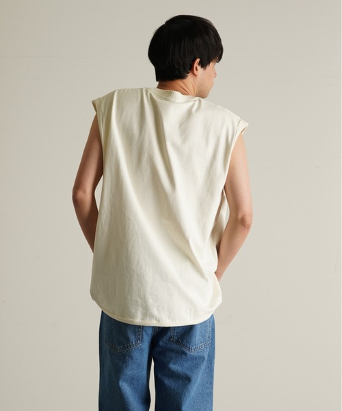 JEMORGAN(ジェーイーモーガン)の「【JEMORGAN LONG JOHNS】 カットオフリブノースリーブ ノースリーブT(タンクトップ・メンズ・ホワイト/ブラック系その他・2/3)」の4枚目の写真
