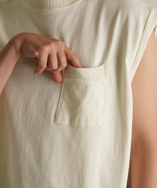 JEMORGAN(ジェーイーモーガン)の「【JEMORGAN LONG JOHNS】 カットオフリブノースリーブ ノースリーブT(タンクトップ・メンズ・ホワイト/ブラック系その他・2/3)」の6枚目の写真