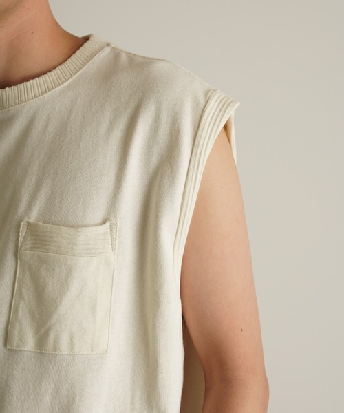 JEMORGAN(ジェーイーモーガン)の「【JEMORGAN LONG JOHNS】 カットオフリブノースリーブ ノースリーブT(タンクトップ・メンズ・ホワイト/ブラック系その他・2/3)」の7枚目の写真