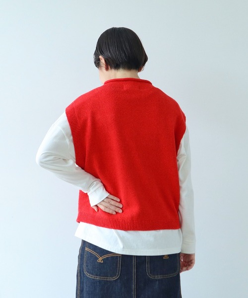 PAR ICI(パーリッシィ)の「シルクコットン ホールガーメントポケットベスト(ベスト・レディース・レッド/ネイビー/グレー・FREE)」の14枚目の写真