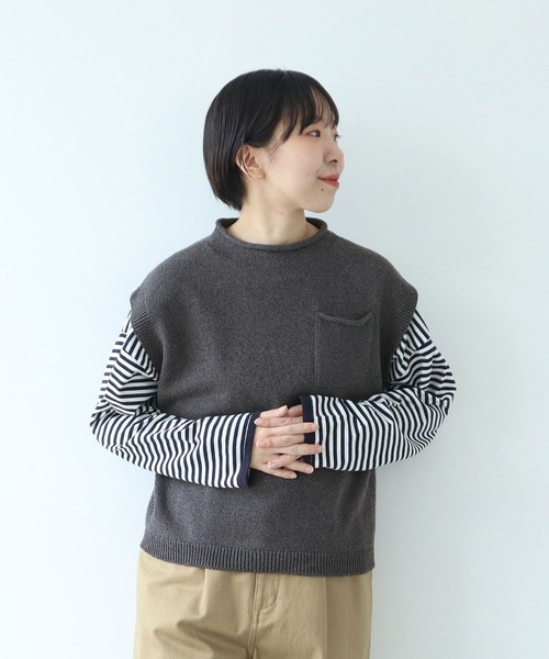 PAR ICI(パーリッシィ)の「シルクコットン ホールガーメントポケットベスト(ベスト・レディース・レッド/ネイビー/グレー・FREE)」の22枚目の写真