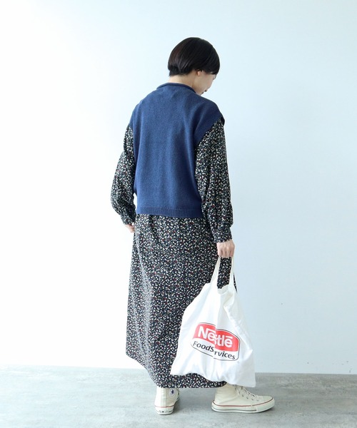 PAR ICI(パーリッシィ)の「シルクコットン ホールガーメントポケットベスト(ベスト・レディース・レッド/ネイビー/グレー・FREE)」の10枚目の写真