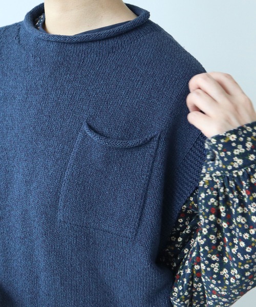 PAR ICI(パーリッシィ)の「シルクコットン ホールガーメントポケットベスト(ベスト・レディース・レッド/ネイビー/グレー・FREE)」の7枚目の写真