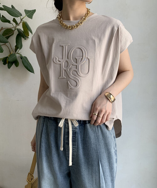DouDouエンボスバックジップTEE エンボスバックジップTEE（Tシャツ/カットソー）｜DouDou