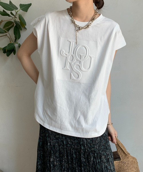 DouDouエンボスバックジップTEE エンボスバックジップTEE(Tシャツ/カットソー)|DouDou